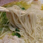 麺屋 鶏ノ湯 - 低加水な自家製麺のアップ