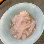 Mitaka - 芋茎の葛煮。生姜の香りの溶け込んだ餡出汁何抜群にうんまい