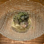 トムクリオーザ - カッペリーニ　鳥取のモサエビ　甘鯛　蕪のソース　キャビア