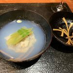 草庵 鍋島 - お椀　蛤と帆立の真薯