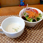 美味工房　げんじ亭 - スープ、サラダ