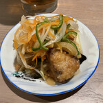 酒肴あおもん - お通し 鯵南蛮漬け