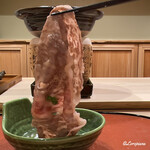 御料理 寺沢 - いわて牛のしゃぶしゃぶ花山椒とともに