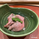 御料理 寺沢 - いわて牛のしゃぶしゃぶ花山椒とともに