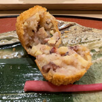 御料理 寺沢 - 蛸と筍のコロッケ