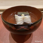 御料理 寺沢 - 鮎魚女と蓬麩､蕨に吸口に花柚の椀