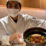 銀座 しのはら - 山菜とカニコロッケご飯