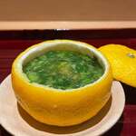 銀座 しのはら - 柚子窯も熱々