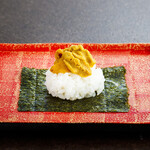 Sea urchin rice from Ushibuka
