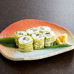 Grilled mackerel stick sushi