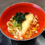 海鮮茶屋 一鮮 - 【2023.4.14(金)】一鮮日替り丼物(トロクタ丼＋冷たい天ぷらうどん)900円の冷たい天ぷらうどん