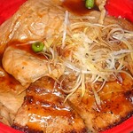 元祖豚丼屋 TONTON - ハーフ&ハーフ丼 (厚切り豚バラ&薄切り豚ロース)