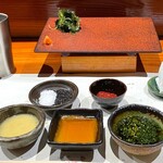 鮨匠 のむら - 麦味噌・しょう油・ポン酢・塩・胡麻・梅肉