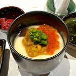 鮨匠 のむら - 雲丹 イクラ 菜の花の茶碗蒸し