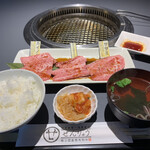 Yakiniku Senryuu - 和牛三種盛り定食