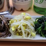 單點韓式拌菜(黃豆芽、菠菜、紫萁)