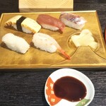 寿し芳 - 多満麺セットのお寿司。