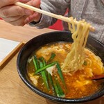 辛麺鶴商店 - 辛麺3辛（普通）800円  チーズトッピング 150円