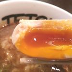 つけめん102 川口店 - 味玉！いい感じですね！