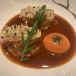 ASAHINA Gastronome - 毛蟹のラヴィオリとトリュフ香る宝玉卵のアンフュゼ