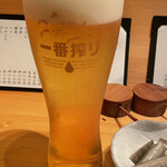 Torimasa - △生ビール(キリン一番搾り)(800円)