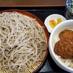 そば忠 - ソースかつ丼セット（そば大盛り）　¥890-　～ソースカツ丼のご飯が少なくなった？！