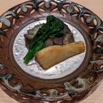 飯倉 からき - 蒸し鮑、筍、ナンプラー