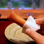 廣澤 - ホタルイカとクリームチーズの春巻き
