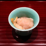 廣澤 - 車海老と豚肉の水餃子とピーナッツもやし 蕗の薹スープ