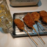 松葉総本店 エキマルシェ新大阪店 - ナス到着。牛串撮り忘れました