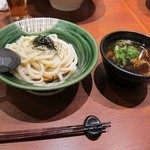 あんぷく - 九条葱と鴨肉のつけ汁うどん(冷)