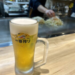 Hiroshima Okonomiyaki Teppanyaki Nagomi - ランチビール