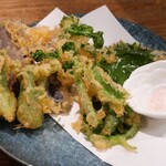 渋谷 牡蠣入レ時 - 野菜の天ぷら