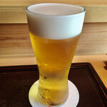 鮨 三心 - 生ビール(中)