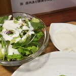 キッチン ブルー グローブ - サラダ、お新香のアップ