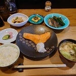 四季 武むら - 銀鮭定食＋カスベの煮凝り  @1,650円也。