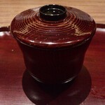 弧柳 - 小吸物:明石鯛出汁　鯛白子　生海苔　白龍素麺