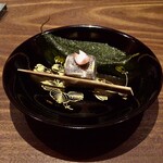 弧柳 - 茶菓:桜花と桜の葉