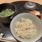 啝心 DAIA - 貝柱と青さの釜飯