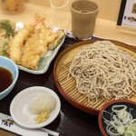 天丼てんや - 天婦羅蕎麦+牡蠣天ぷら☆