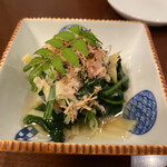 花坊 - ほうれん草と姫皮おひたし