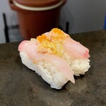 立ち食い弁慶 - かわはぎ肝のせ