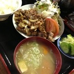 豚肉生姜焼き定食 700円。