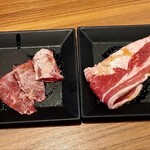 Jukusei Yakiniku Ichiban - 牛ハラミ、大判カルビ　塩