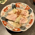 天天厨房 - 大山鶏の冷製生姜葱ソースかけ880円