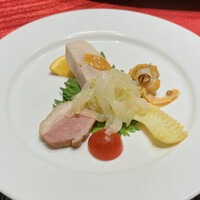 天津飯店 本店 - 前菜（鶏と鴨とイカにホタテとクラゲ）