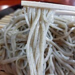 茅乃庵 - 寒晒し　あらびき蕎麦アップ