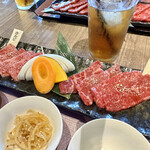 焼肉 桜咲 - カルビとロースランチ…1780円×4人前