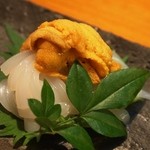 鮨　大和 - 金崎の烏賊＆唐津の赤雲丹