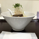 Ame Hayasashiku Nambatsu - 帆立ペーストを溶かしながら食べる帆立白湯ラーメン1210円